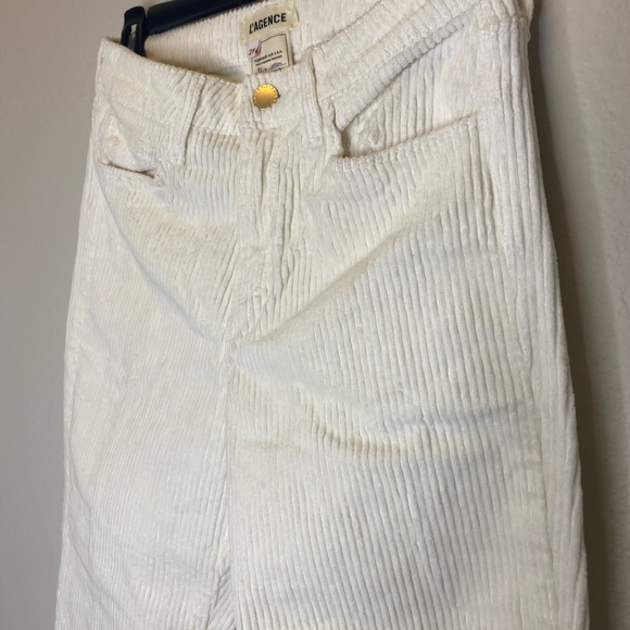NEW L’Agence Oriana Cotton High Rise Straight Leg / Vintage White / Size 25 - Picture 6 of 10